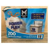 Power Flex 13-Gallon Tall Kitchen Bags, 200 Ct