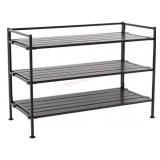 Seville Classics Espresso 3-Tier Shoe Rack