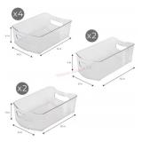 18 Clear Refrigerator and Freezer Bins