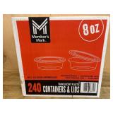 240 Plastic Containers with Lids