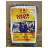 Pack of 50 Shop Towels for Multi-Purpose Cleaning