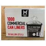 Commercial Trash Can Liners, 1000 Count
