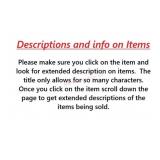 Descriptions of items