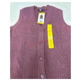 Burgundy Sweater Vest in Size Medium