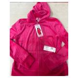 Pink Full-Zip Hooded Jacket