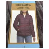 Ladies large eddie bauer down packable jacket