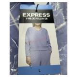 Ladies large express v neck pullover