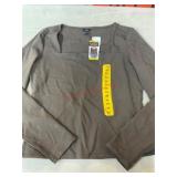 Express Brown Square Neck Top, Size M