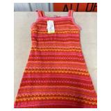 Multicolor Crochet Knit Dress with Straps