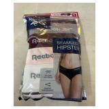 Reebok Seamless Hipster Underwear, XL, Pack of 5