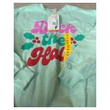 Green Holiday Sweatshirt, Size Medium