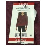 Maroon Tech Waffle Hoodie, X-Large