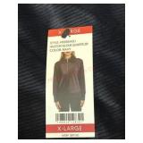 X-Large Navy Velour Quarter-Zip Pullover