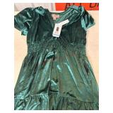 Green Velvet Dress, Size Large