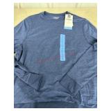 Blue Long-Sleeve Crewneck Shirt