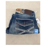 Menï¿½s Denim Jeans with Brown Leather Accent