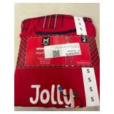 Red Holiday Pajamas Set, Size S