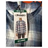 Buffalo Plaid Button-Up Shirt, 3X-Large
