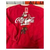 Red Coca-Cola Santa Sweatshirt, Size XL