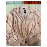 Pink Satin Shirt by Express, Size L