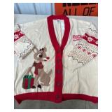 XL Womenï¿½s Rudolph Cardigan Sweater