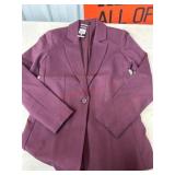 Womenï¿½s Burgundy Ponte Blazer, Size S