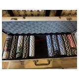 Poker chips set in case