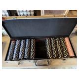 Poker chips in case