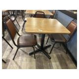 30x30 Two top table with 2 chairs