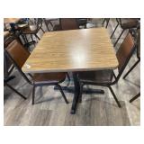 30x30 Two top table with 2 chairs