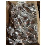 Flat of Smirnoff football keychains