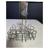 2- Metal table top condiment holders