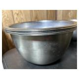 5- 12 inch stainless bowls