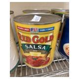 Two cans of red gold salsa