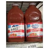 Six containers of ruby red ocean spray juice
