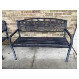 Hummingbird metal patio bench