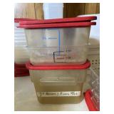 3-  Food storage containers  2-4 and 6 quart with