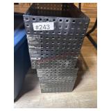 Stack of 8 plastic trays