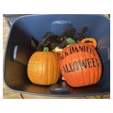 Tote of Halloween decorations