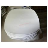 Lot of 12 White square dinner plates