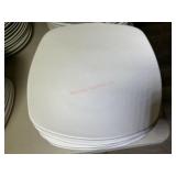 Lot of 11 White square dinner plates