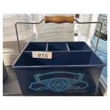 Metal Bud Light flatware holder