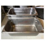 3-  Stainless 12x7x4 steam table pans