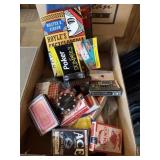 Flat with cards, poker for dummy, books, and more