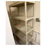 Five tier commercial plastic rack 36 x 18 x 72
