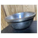 6- 13 inch stainless bowls