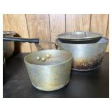 2- Pans 1 quart and 3 quart with 1 lid