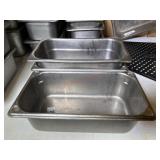 3-  Stainless 12x7x4 steam table pans