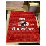 2- 12x12 Budweiser bar mats