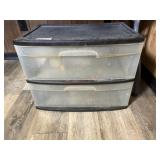 2 Drawer plastic storage organizer